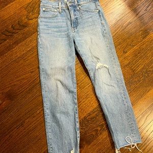 Madewell high waisted cut off jeans